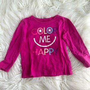 The Children’s Place Toddler Girls Color Me Happy Long Sleeve Shirt Size 4T